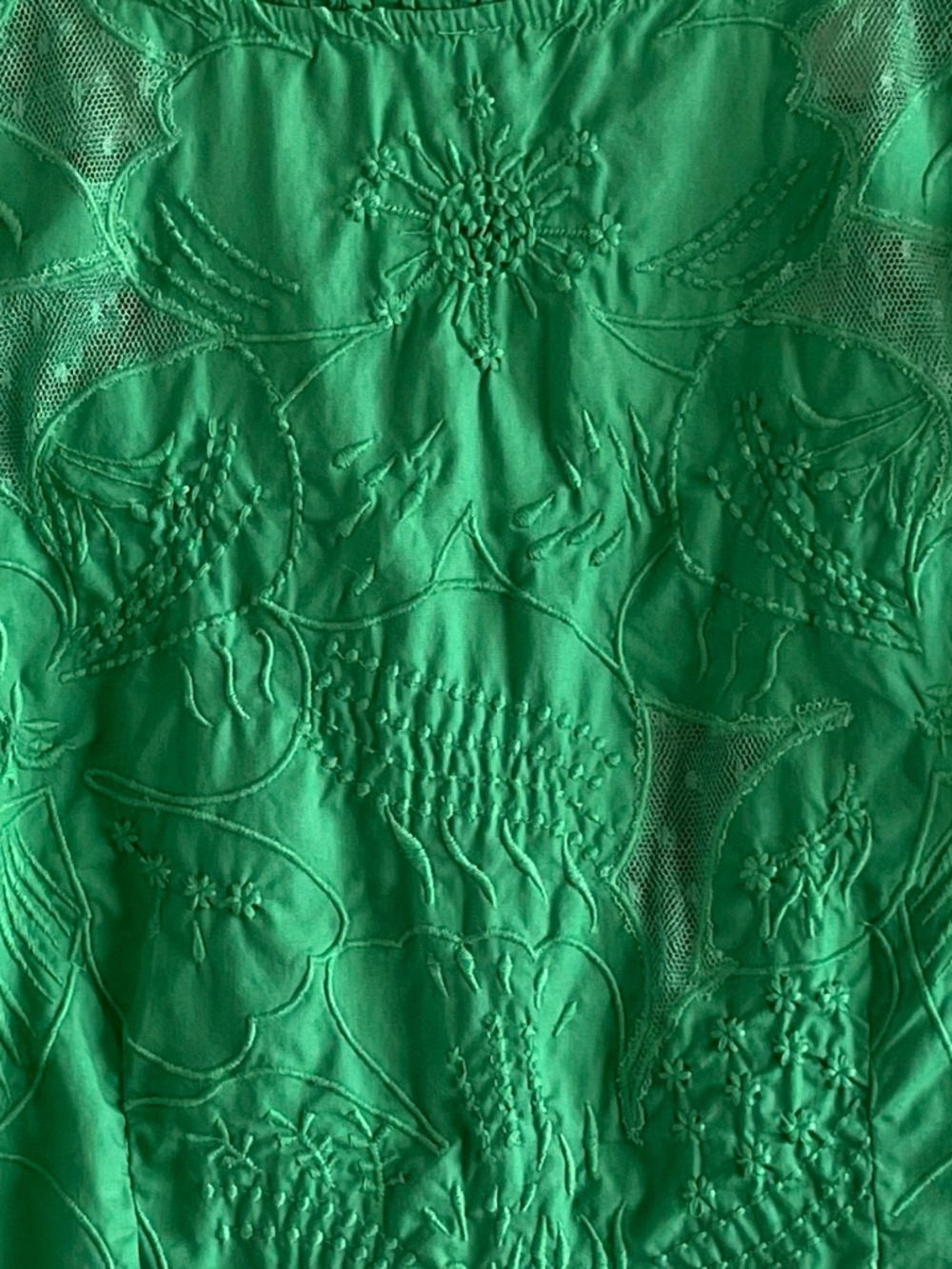 Free People All The Ways Top Grass Green Embroidered XS NWT - Picture 14 of 16